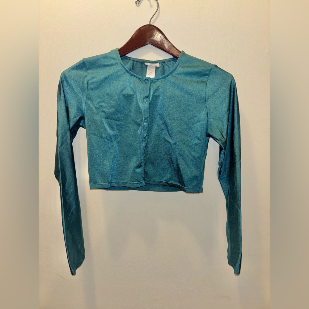 NWT Andie Augusta Swim Jacket Button Up Aegean Teal XS AD015 Ocean Pool Beach